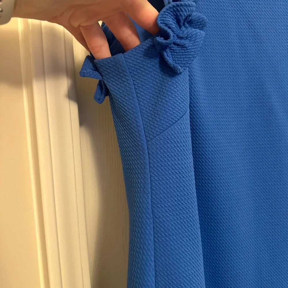 Vince Camuto Blue Ruffle Dress - Picture 2 of 8